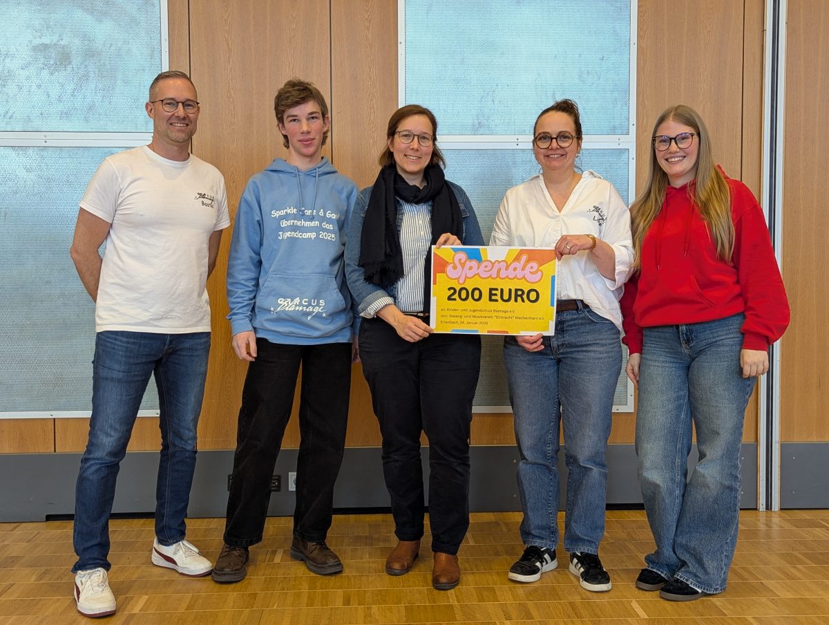 Spendenübergabe des Gesang- und Musikverein „Eintracht“ Mechenhard e. V.