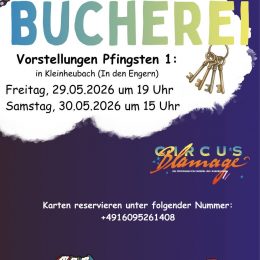 „Eingeschlossen in der Bücherei“ – das Pfingstcamp 1 lädt zu Vorstellungen in Kleinheubach ein.